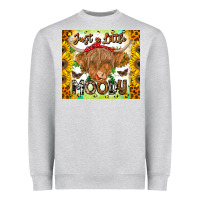 Heather Grey Just A Little Moody Heavyweight Sweatshirt - CowhideDigitalArt