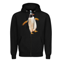 Black penguin Zipper Hoodie - LillyAllenDesigns