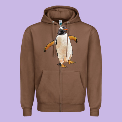Penguin Zipper Hoodie Designed By Lillyallendesigns