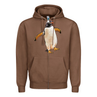 Chestnut penguin Zipper Hoodie - LillyAllenDesigns