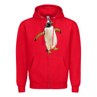 Red penguin Zipper Hoodie - LillyAllenDesigns