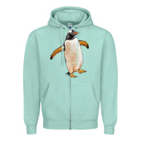 Seafoam penguin Zipper Hoodie - LillyAllenDesigns