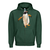Sports Green penguin Zipper Hoodie - LillyAllenDesigns
