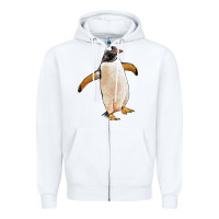 White penguin Zipper Hoodie - LillyAllenDesigns