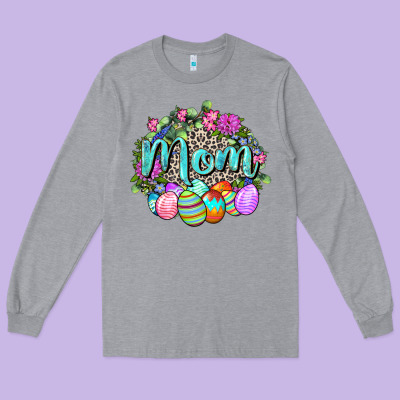 Easter Mom  Happy Easter Day Long Sleeve Tee Designed By Cowgirlartshop