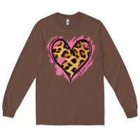 Chestnut Leopard Pink Glitter Heart Long Sleeve Tee - Jasminsmagicworld
