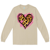 Mushroom Leopard Pink Glitter Heart Long Sleeve Tee - Jasminsmagicworld