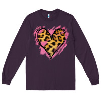 Plum Leopard Pink Glitter Heart Long Sleeve Tee - Jasminsmagicworld