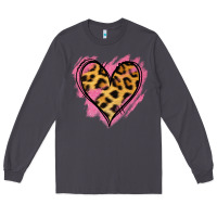 Smoke Leopard Pink Glitter Heart Long Sleeve Tee - Jasminsmagicworld