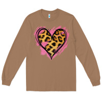 Toasted Coconut Leopard Pink Glitter Heart Long Sleeve Tee - Jasminsmagicworld