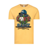 Vintage Mustard for the love of the game baseball Vintage Tee - HowdyJamesFarm