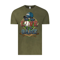 Vintage Olive for the love of the game baseball Vintage Tee - HowdyJamesFarm