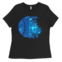 Black I Know I Play Like A Girl Try To Keep Up Softball Ladies Tee - Bettercallsaul