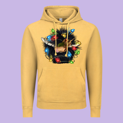 Christmas Black Angus Gnome Vintage Hoodie Designed By Cowgirlartshop