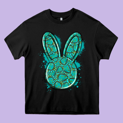 Gemstone Rabbit Heavy Core Tee Designed By Artiststas