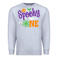 Heather Grey spooky one boy halloween 1st birthday matching family t shirt Premium Sweatshirt - trangStudio