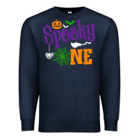 Navy spooky one boy halloween 1st birthday matching family t shirt Premium Sweatshirt - trangStudio