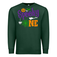 Sports Green spooky one boy halloween 1st birthday matching family t shirt Premium Sweatshirt - trangStudio