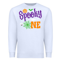 White spooky one boy halloween 1st birthday matching family t shirt Premium Sweatshirt - trangStudio