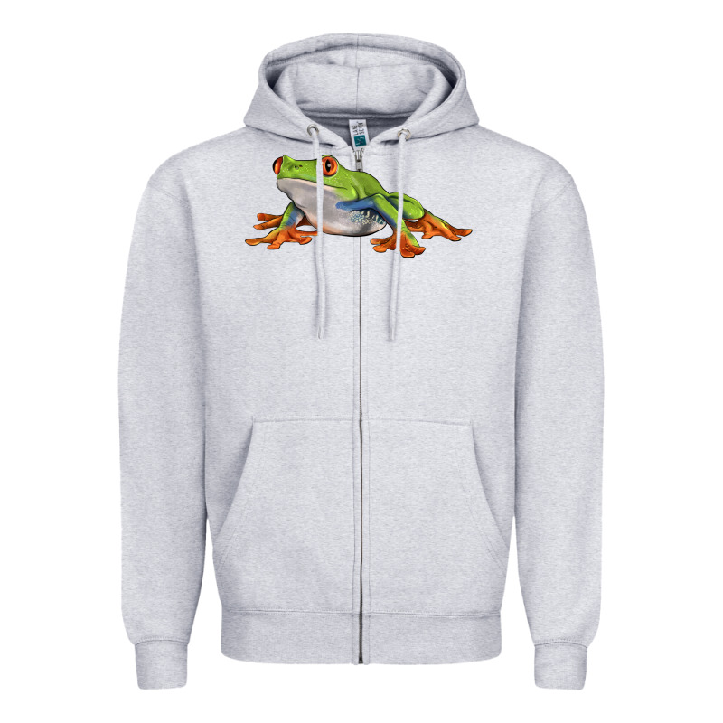 Red Eyed Tree Frog Zipper Hoodie by LillyAllenDesigns | Teevron