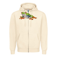 Sandshell red eyed tree frog Zipper Hoodie - LillyAllenDesigns