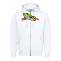 White red eyed tree frog Zipper Hoodie - LillyAllenDesigns