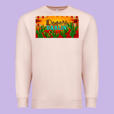 Desert Darlin' Aztec Desert Sunset License Plate Premium Sweatshirt Designed By Artiststas