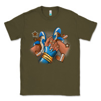 Army Green Football afro girl sneakers Classic Tee - RanaPortraitStore