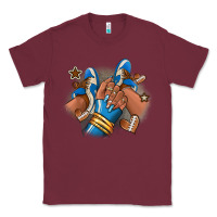 Burgundy Football afro girl sneakers Classic Tee - RanaPortraitStore