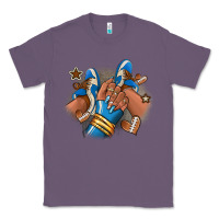 Lavender Football afro girl sneakers Classic Tee - RanaPortraitStore