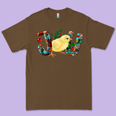 Christmas Joy With Chick Premium Tee Designed By Ranaportraitstore