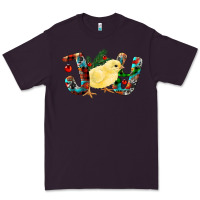 Plum Christmas Joy With Chick Premium Tee - RanaPortraitStore