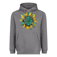 Storm sunflower with gemstone and cowhide Heavyweight Hoodie - Artiststas