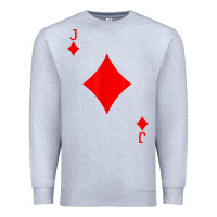 Heather Grey jack of diamond deck of cards halloween costume t shirt Premium Sweatshirt - trangStudio