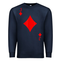Navy jack of diamond deck of cards halloween costume t shirt Premium Sweatshirt - trangStudio