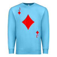 Ocean Blue jack of diamond deck of cards halloween costume t shirt Premium Sweatshirt - trangStudio