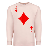 Pale Pink jack of diamond deck of cards halloween costume t shirt Premium Sweatshirt - trangStudio