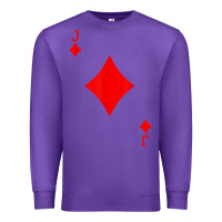 Purple jack of diamond deck of cards halloween costume t shirt Premium Sweatshirt - trangStudio