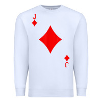White jack of diamond deck of cards halloween costume t shirt Premium Sweatshirt - trangStudio