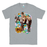Heather Grey Happy Easter Day Rodeo Classic Tee - NancyCooperArtShop