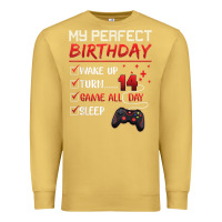 Antique Gold 14 Year Old Gamer Gift Boy Teen 14th Perfect Birthday Gaming Premium Sweatshirt - trangStudio