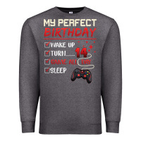 Charcoal Heather 14 Year Old Gamer Gift Boy Teen 14th Perfect Birthday Gaming Premium Sweatshirt - trangStudio