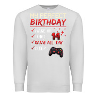 Dove Grey 14 Year Old Gamer Gift Boy Teen 14th Perfect Birthday Gaming Premium Sweatshirt - trangStudio