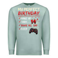 Seafoam 14 Year Old Gamer Gift Boy Teen 14th Perfect Birthday Gaming Premium Sweatshirt - trangStudio