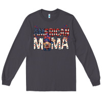 Smoke American mama with gnome mothers day Long Sleeve Tee - HowdyJamesFarm