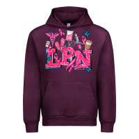 Mauve Wine lpn cancer  nurse with Urban Hoodie - AdoDesignShop