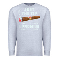 Heather Grey Just The Tip Cigar Smoker Gift Funny Cigar Smoking Premium Sweatshirt - trangStudio