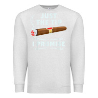 Oatmeal Heather Just The Tip Cigar Smoker Gift Funny Cigar Smoking Premium Sweatshirt - trangStudio