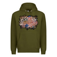 Army Green 4th of july background Premium Hoodie - BundleAndBundleShop