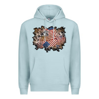 Blue Mist 4th of july background Premium Hoodie - BundleAndBundleShop